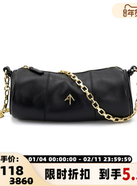 MANU ATELIER 女士时尚单肩斜挎包链条圆筒包银泰百货 301574