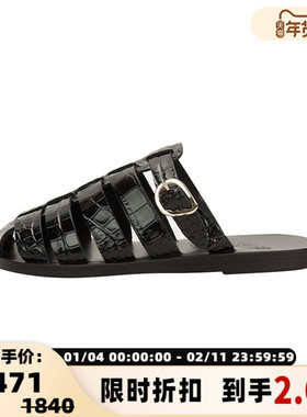 ANCIENT GREEK SANDALS 春夏海岛度假牛皮革凉鞋银泰百货精品