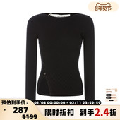 侧开叉设计内搭打底衫 INSPIRE&STORIES斜纹修身 针织衫