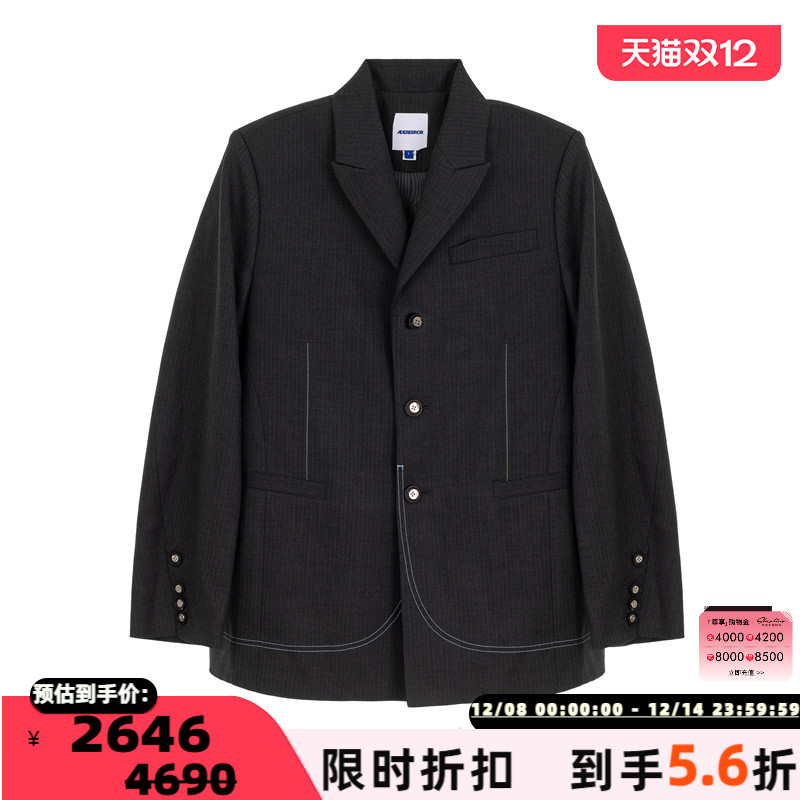 ADER ERROR新款男士日常通勤休闲西装夹克外套银泰百货 301574