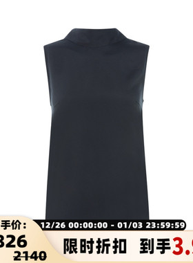 RECTO春季新款女士纯色休闲时髦简约经典款无袖背心上衣