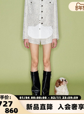 SHRO ENRO snooze &wake-up系列 灰色亮片小香风短裤 301469