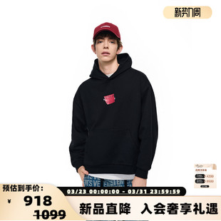VETEMENTS26春夏新男女同款 301446 纯棉印花套头连帽卫衣银泰百货