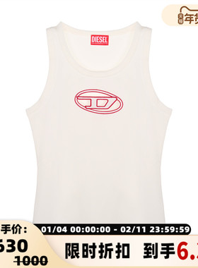 DIESEL 春夏新款女士LOGO标宽肩带休闲背心上衣银泰百货 301574