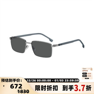 商务复古钛金属太阳镜银泰300211 25春夏墨镜男款 HUGO BOSS