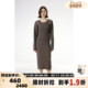 博主同款 INSPIRE STORIES 简约休闲肌理两件套针织连衣裙