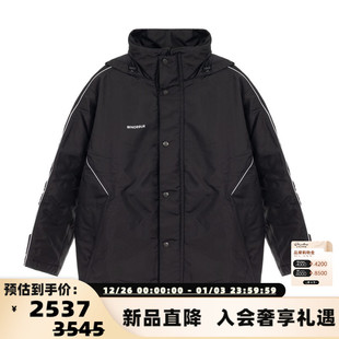 立领连帽夹棉外套银泰百货精品 66° 黑色男士 秋冬款 301574 NORTH