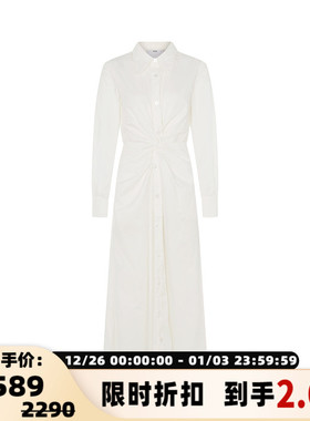 C/MEO 女士纯色简约款设计气质休闲修身中长连衣裙