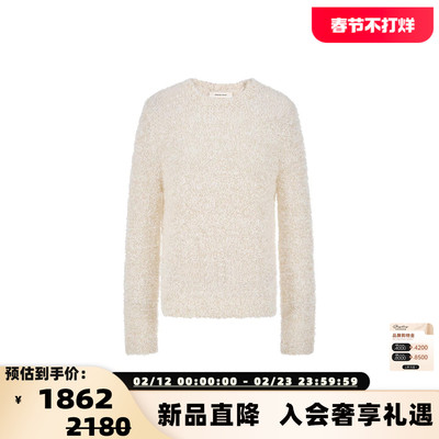 concise-white/简白  25秋冬女士肌理圆领毛衣银泰百货 301257