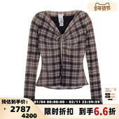 ACNE 301574 女士V领格子上衣银泰百货精品 STUDIOS 春夏新款