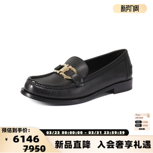 Ferragamo菲拉格慕女士Gancini扣饰乐福鞋 银泰百货300095 莫卡辛鞋