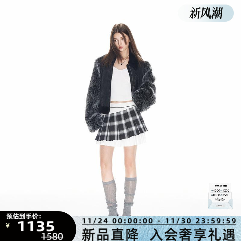 JACFLEURANT24秋冬格纹半身裙