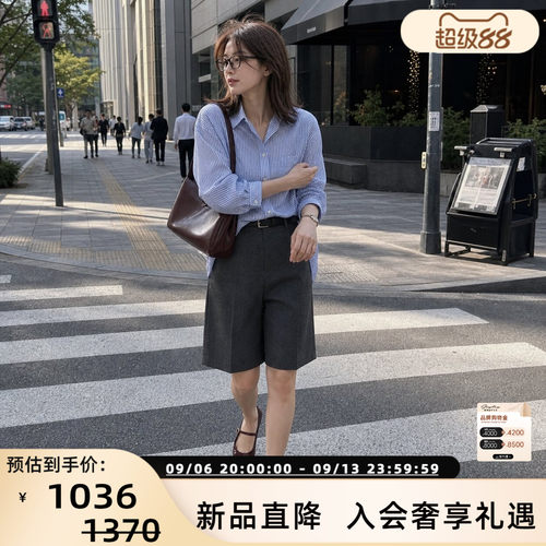新款女士直筒短裤五分裤