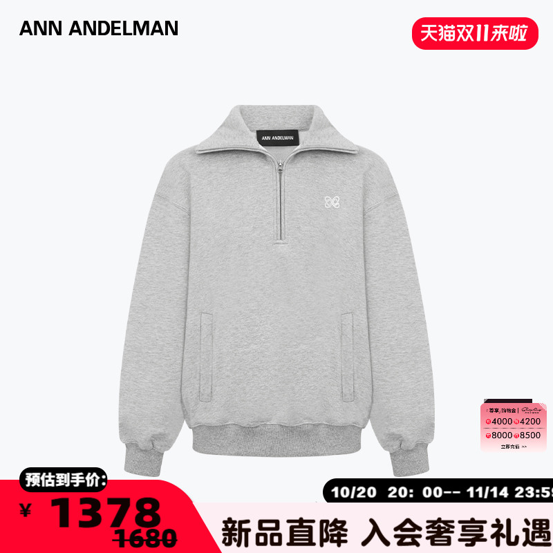 ANN ANDELMAN   25秋冬女士高领拉链休闲卫衣银泰百货 301286