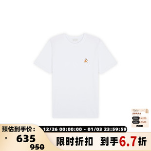 T恤衫 小狐狸刺绣圆领短袖 银泰百货 Kitsune日常休闲男士 Maison