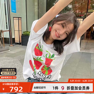 女士草莓T恤301261 水果系列 Sandra Alexia