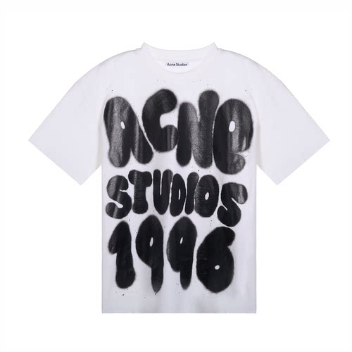 ACNE STUDIOS 春夏新款男士字母涂鸦短袖圆领T恤银泰百货 301574