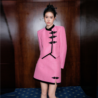 ThreeQuarters盘扣撞边香风外套