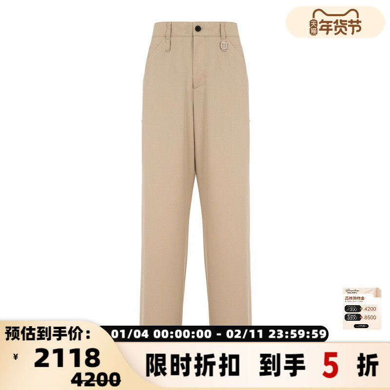 WOOYOUNGMI 春夏款男士羊毛纯色休闲西裤银泰百货精品 301574,男装,休闲裤,淘宝优惠券,粉丝福利购,淘宝优惠卷