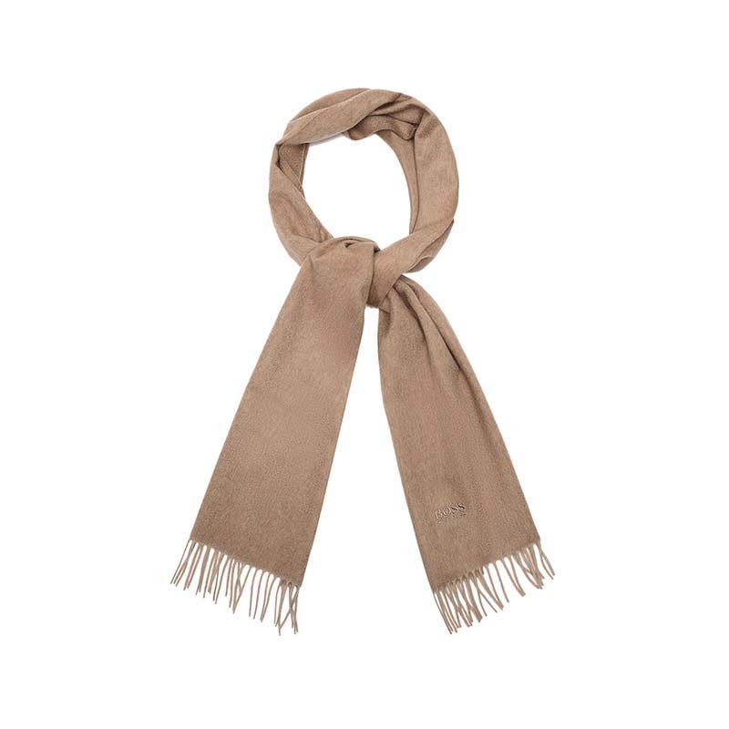 Hugo boss雨果博斯 男士美拉德风薄款保暖流苏围巾银泰百货300095
