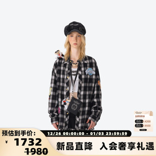 MARZO 银泰百货 男女同款 彩色织标格纹衬衫 300178 25秋冬新款 13DE