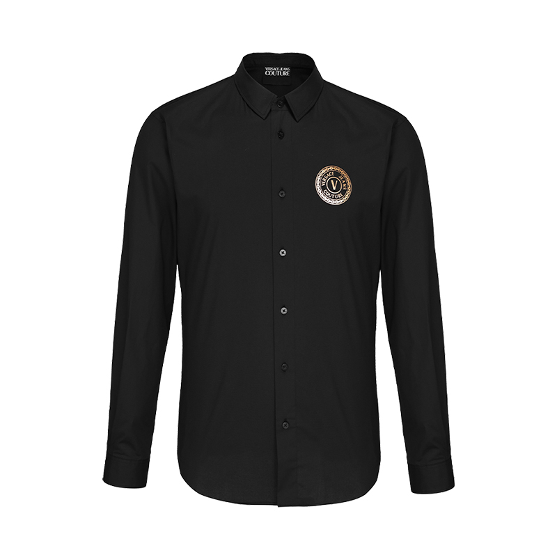 VERSACE JEANS COUTURE/范思哲 男士商务休闲烫金长袖衬衫189303