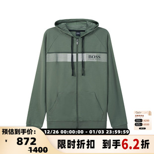 银泰百货 Hugo 条纹连帽拉链卫衣运动衫 男士 300095 Boss雨果博斯