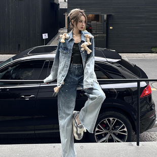 星星发光立体玩偶牛仔夹克男女款 秋冬新款 300178 MARZO 13DE