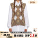 女士羊毛V领菱形格镂空针织背心银泰百货 MAISON MARGIELA 301604