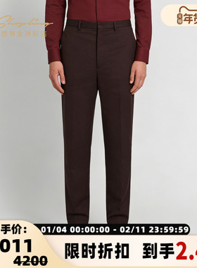 Acne Studios 春秋男士简约羊毛混纺直筒休闲裤银泰百货 301604