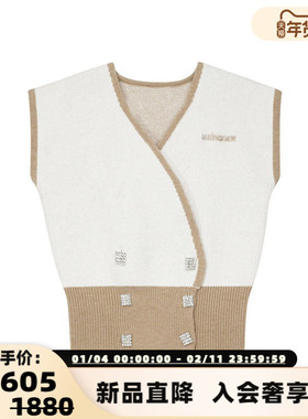 Le Depaysement 秋冬新款女士方钻针织马甲银泰百货精品 301601