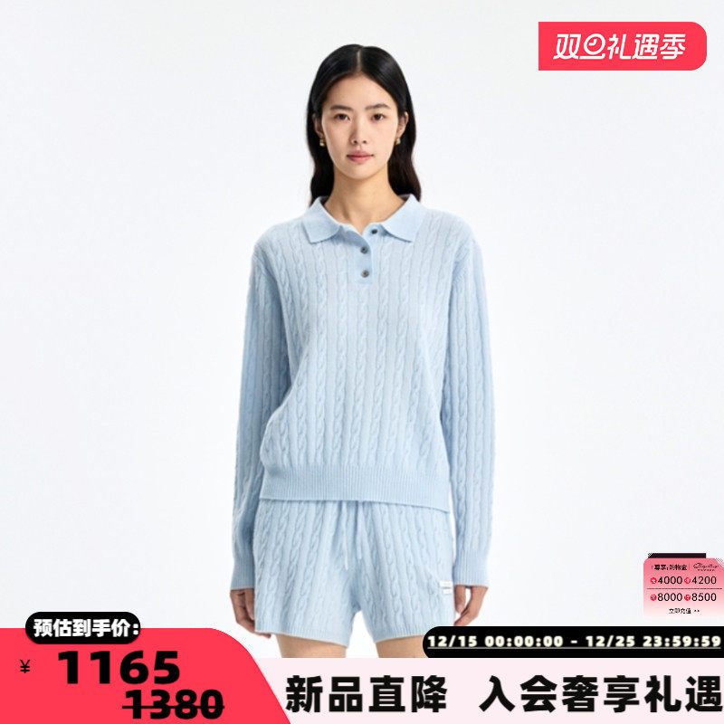 concise-white/简白 25秋冬新款女士休闲针织短裤银泰百货 301257