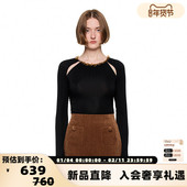 饰镂空针织打底衫 SHRO 301469 geometry 亮片织带装 ENRO Wild