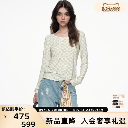 ThreeQuarters女印花莫代尔T恤