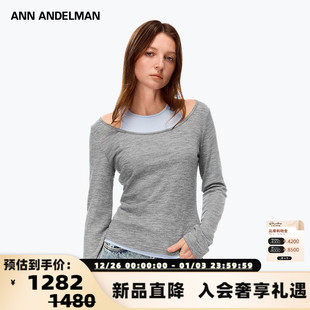 上衣银泰百货301286 25春夏女士两件套针织长袖 ANN ANDELMAN