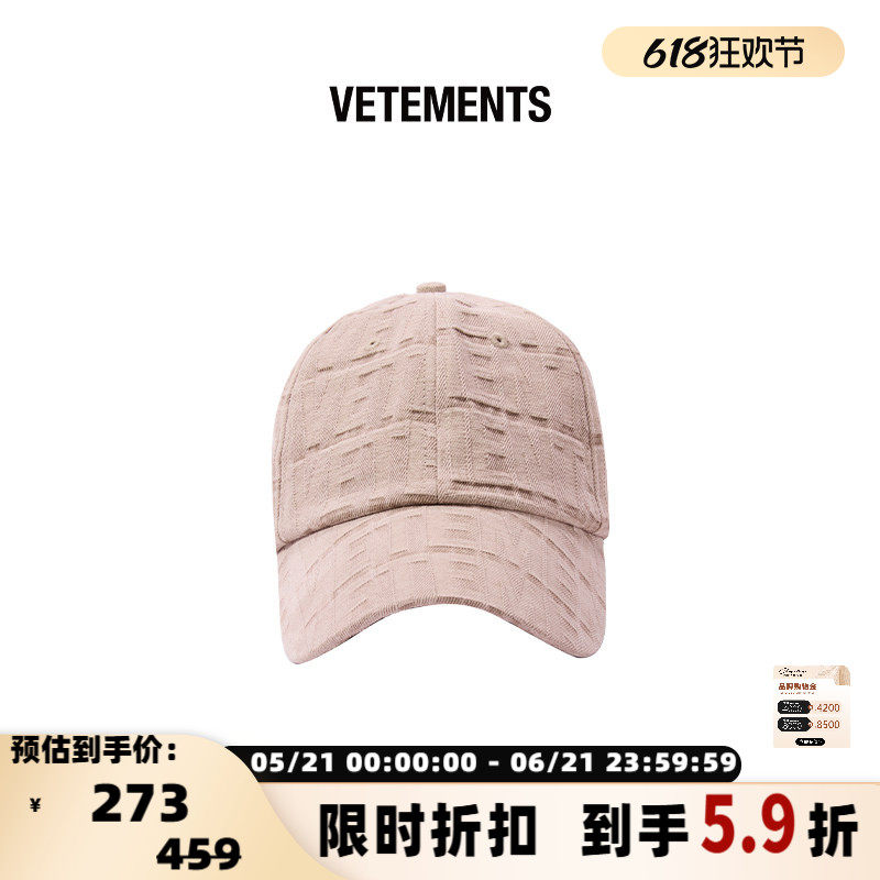 VETEMENTS 年新款四季男女可调节弯檐棒球帽301446