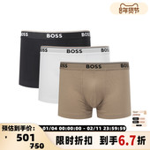 套银泰 Hugo 300095 black系列平角内裤 三条装 Boss雨果博斯 男士