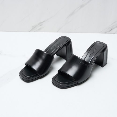 Jimmy Choo女士LENA 70日常通勤粗跟高跟拖鞋银泰百货精品 301596