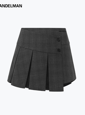 ANN ANDELMAN  25春夏女士高腰a字复古百褶短裙银泰百货301286