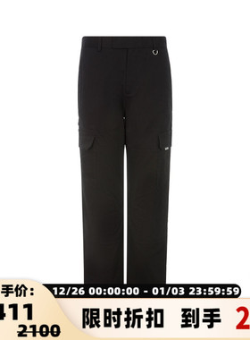 【折扣】REPRESENT男士黑色潮流休闲直筒拉链长裤休闲裤