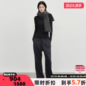 301257 concise 24AW系列女士抽绳直筒西裤 white 银泰百货 简白