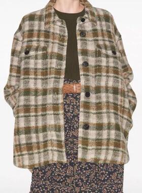 Isabel Marant Etoile24秋冬格子女士衬衫外套银泰百货精品