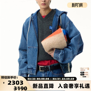 连帽拉链牛仔外套银泰百货 ADER 男女同款 秋冬新款 301574 ERROR