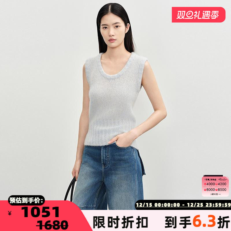 CONCISE-WHITE韩版圆领马夹