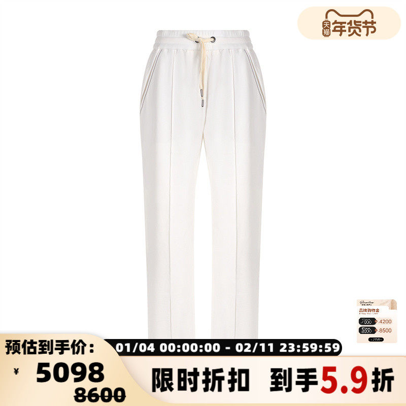BC/Brunello Cucinelli春夏女士抽绳运动休闲裤银泰百货 301574,女装/女士精品,休闲裤,淘宝优惠券,粉丝福利购,淘宝优惠卷