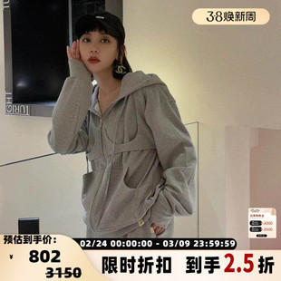 Pushbutton 春夏款女士设计感连帽外套连帽卫衣银泰百货 301596