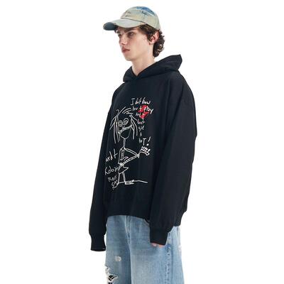 Salvagesarcle 科特.柯本自画像签名印花连帽卫衣银泰百货301515