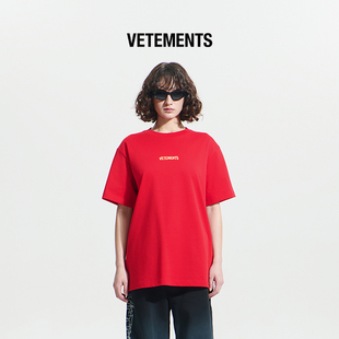 T恤301446 精梳棉圆领休闲男女短袖 VETEMENTS 25春夏新年限定新款