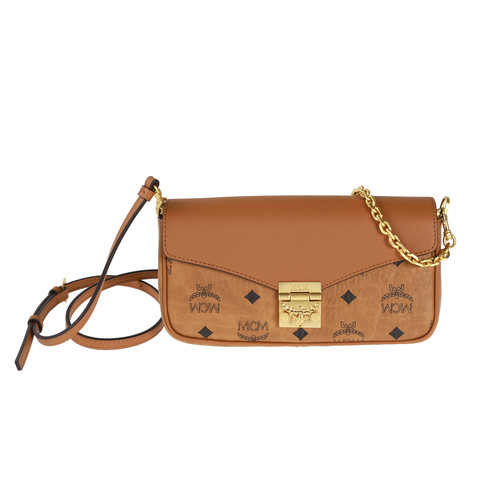 MCM女士老花腋下斜挎单肩包