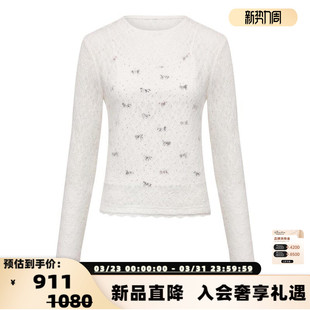 银泰 Alexia 女士真两件印花蕾丝雪纺衫 26春夏新款 301261 Sandra